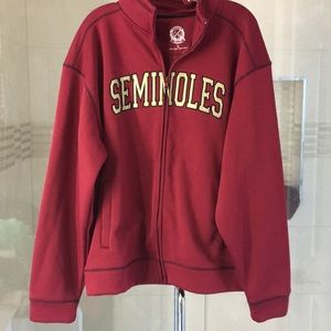 Seminoles zip front jacket sz L